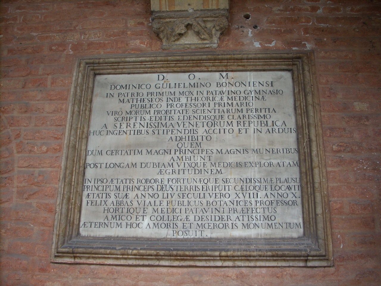 Domenico Guglielmini memorial tablet, Basilica of Sant'Anto~2.JPG